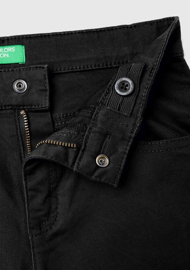  Erkek Çocuk Siyah 5 Cepli Gabardin Pantolon