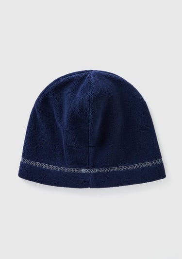  Erkek Çocuk Lacivert Logo İşlemeli Yuvarlak Polar Bere