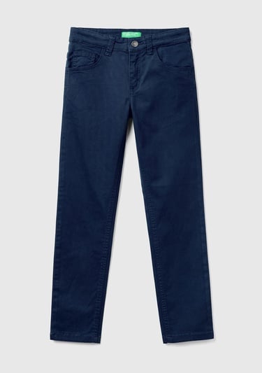  Erkek Çocuk Lacivert 5 Cepli Gabardin Pantolon