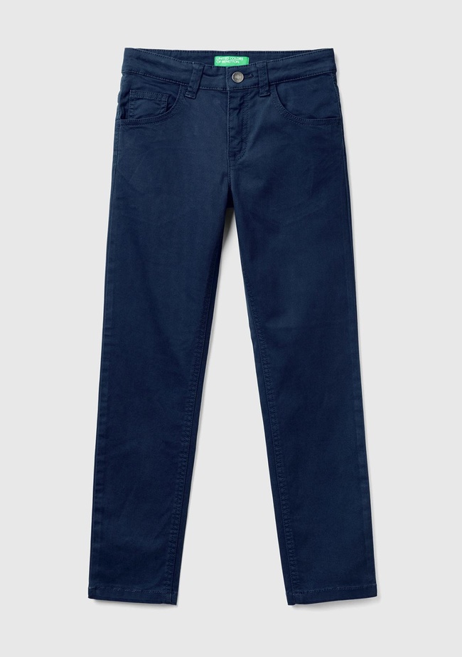  Erkek Çocuk Lacivert 5 Cepli Gabardin Pantolon