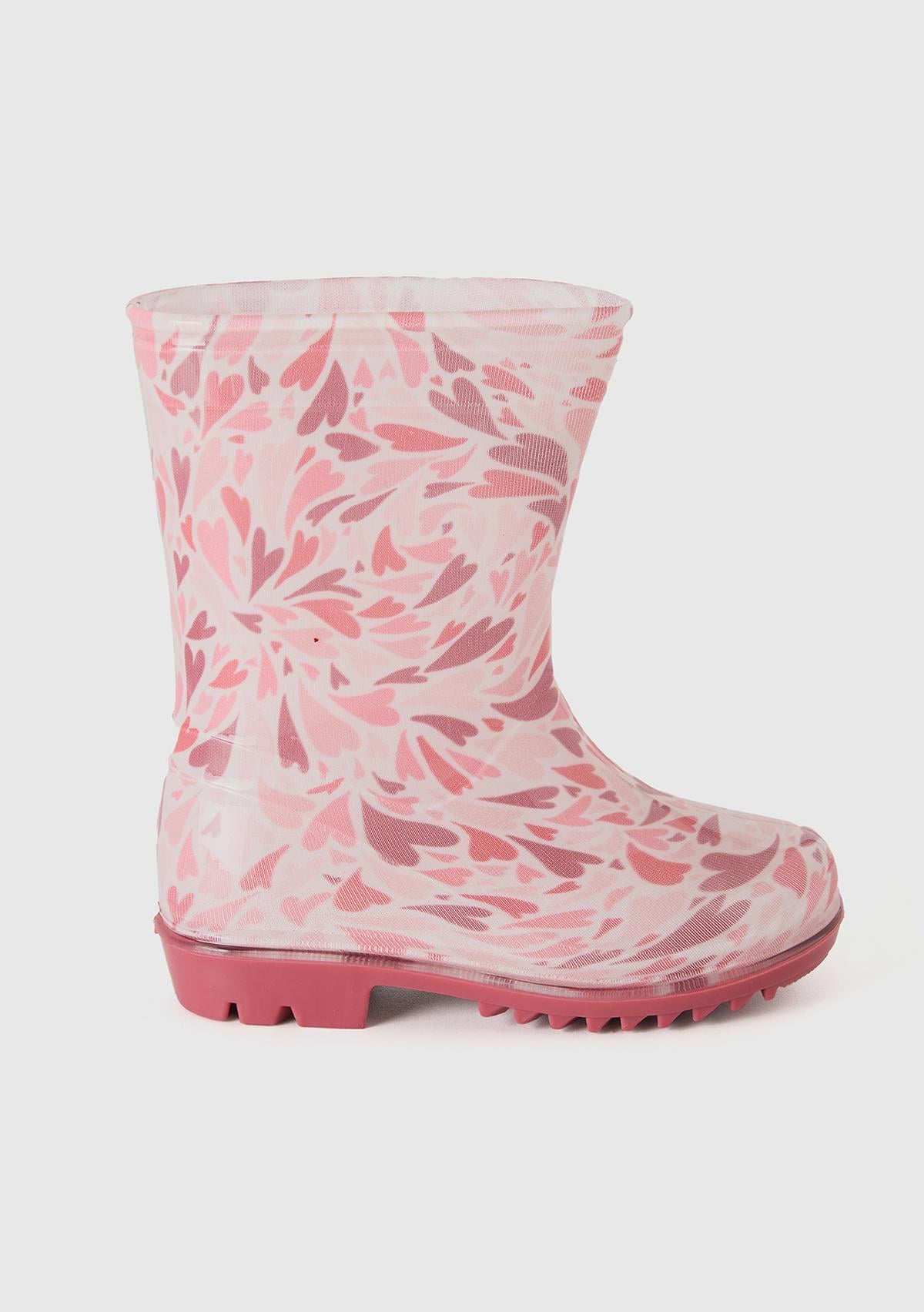  Erkek Çocuk Pembe Mix Yağmur Çizmesi