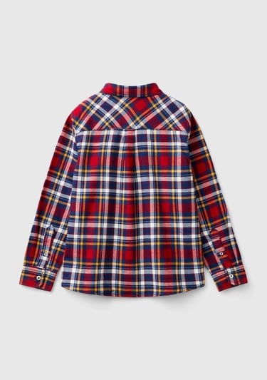  Erkek Çocuk Kırmızı Mix Sol Göğsü Logo Detaylı Gömlek