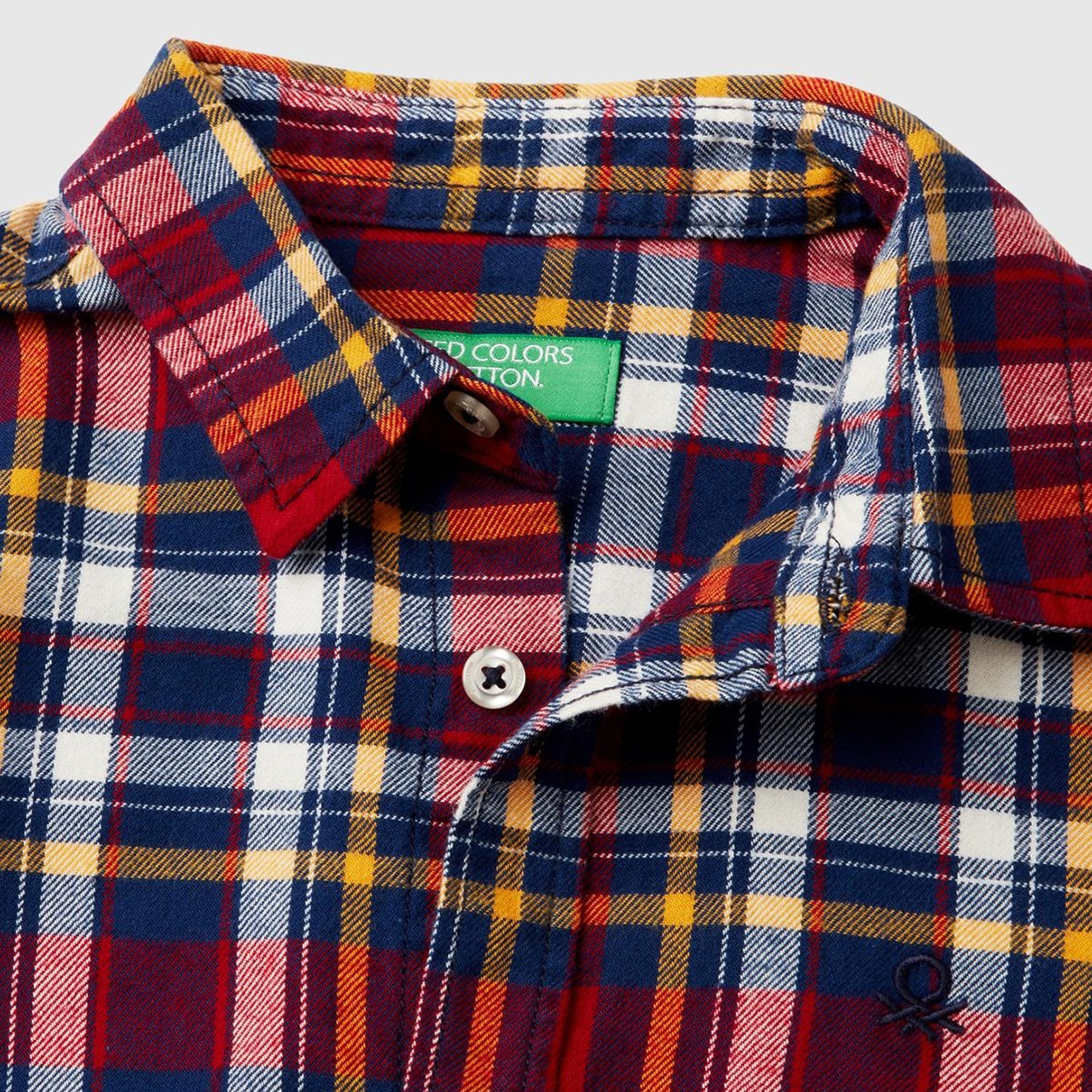 Erkek Çocuk Kırmızı Mix Sol Göğsü Logo Detaylı Gömlek