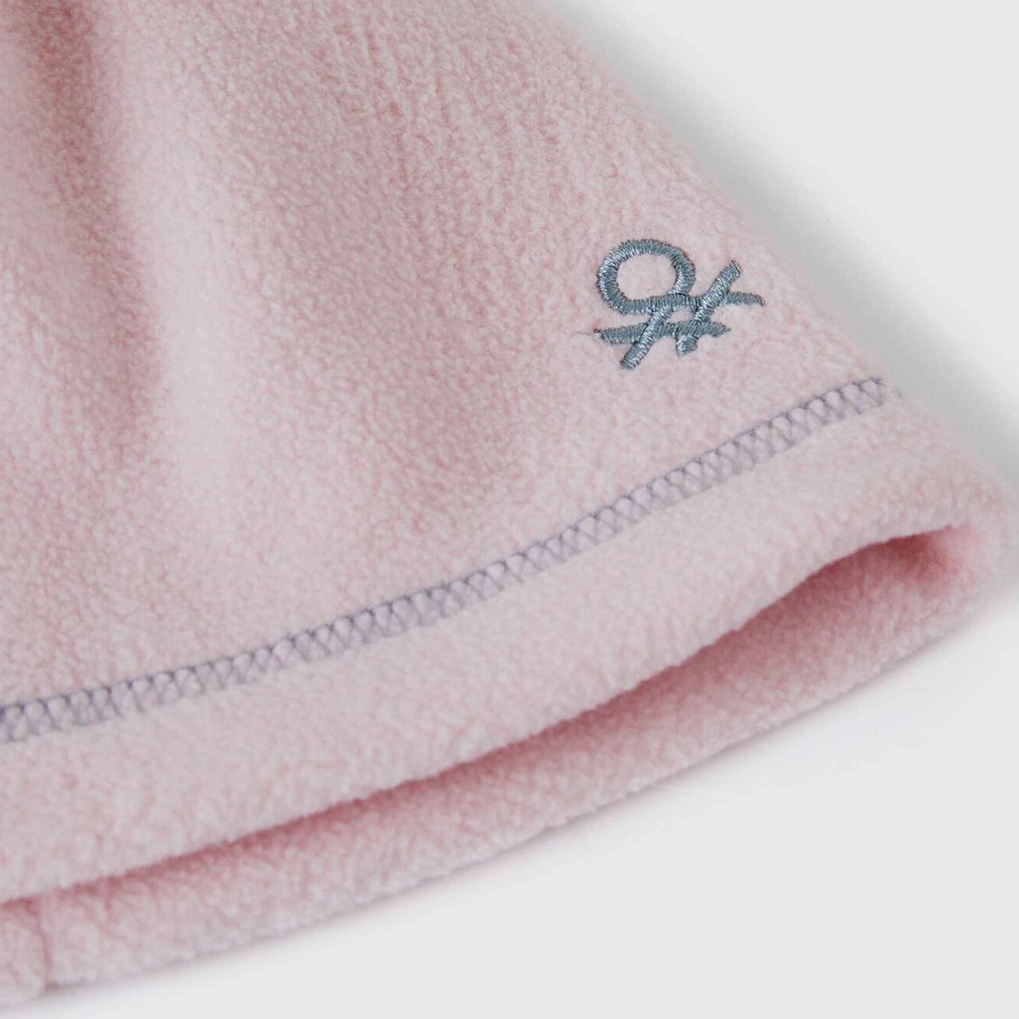 Erkek Çocuk Toz Pembe Logo İşlemeli Yuvarlak Polar Bere