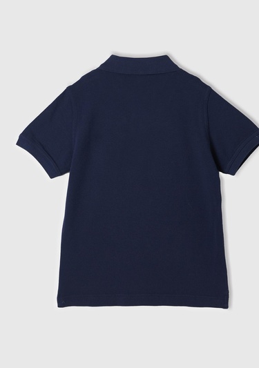  Erkek Çocuk Lacivert Logolu Polo T-Shirt