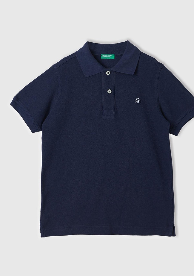  Erkek Çocuk Lacivert Logolu Polo T-Shirt