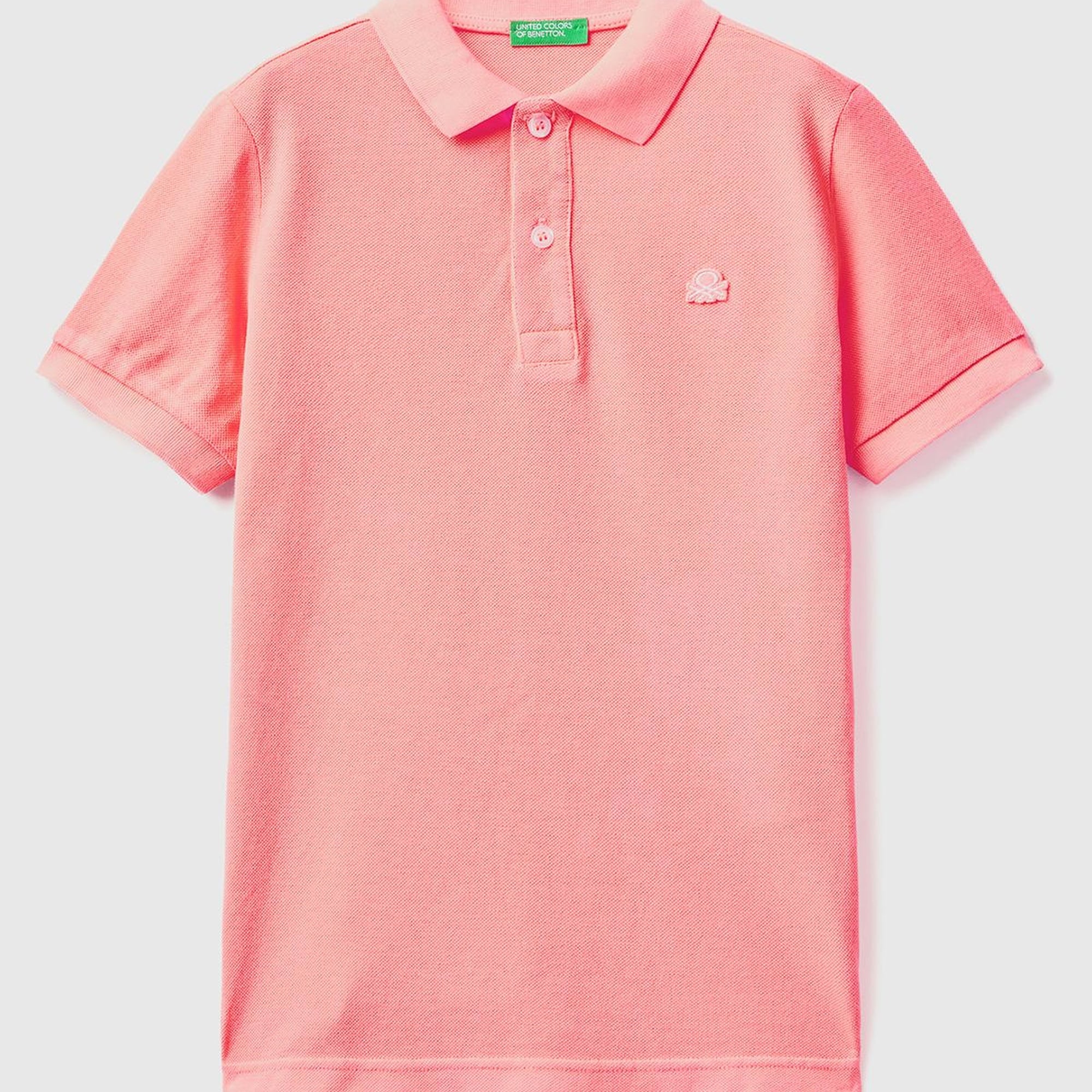 Erkek Çocuk Pembe Logolu Neon Pike Polo T-Shirt