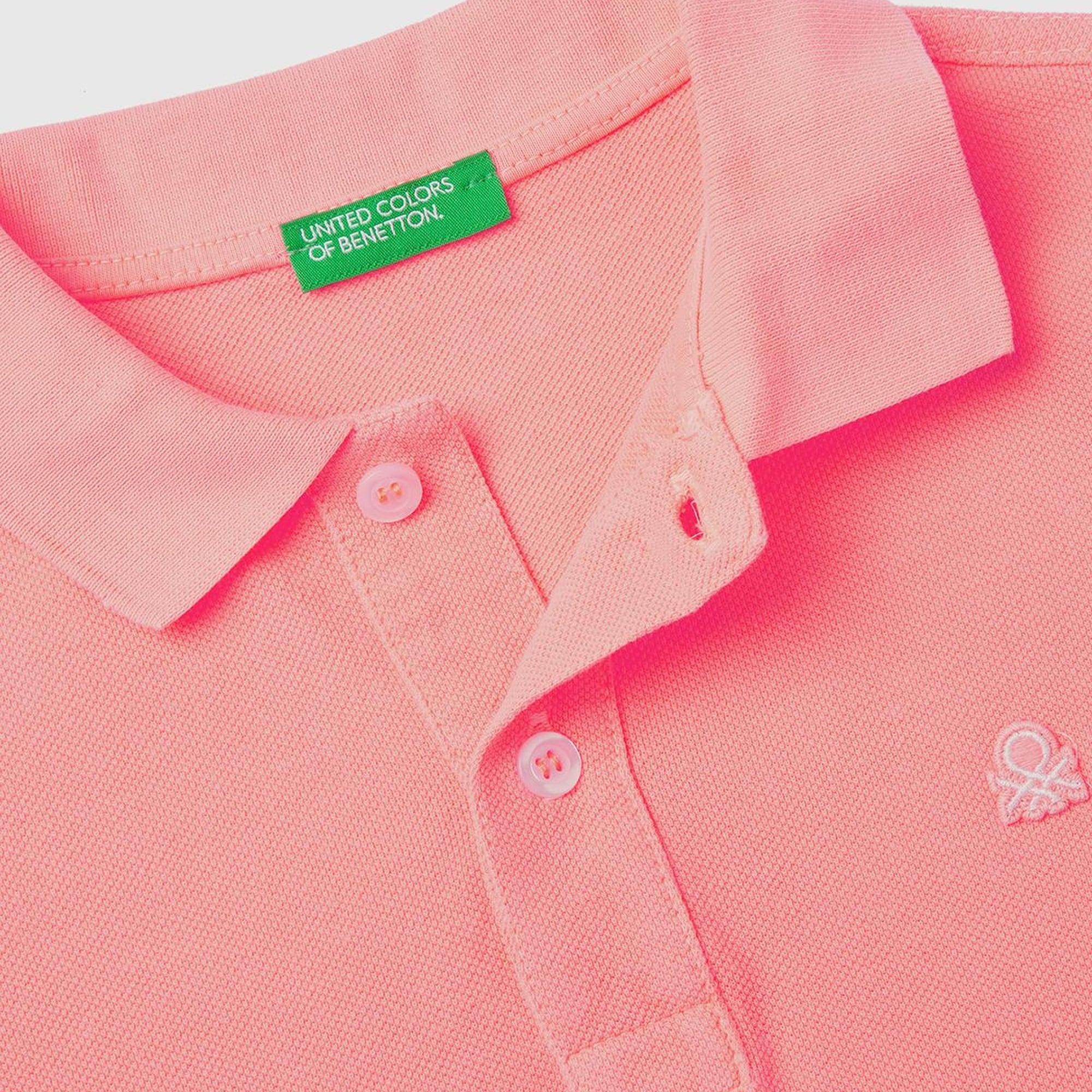 Erkek Çocuk Pembe Logolu Neon Pike Polo T-Shirt