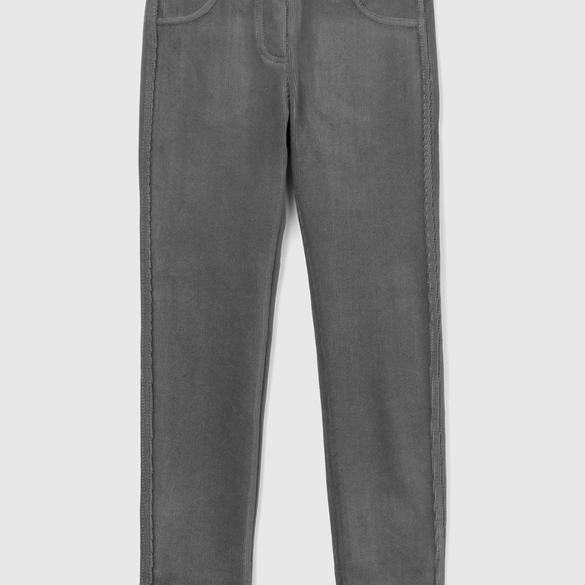 Kız Çocuk Antrasit Kadife Jegging
