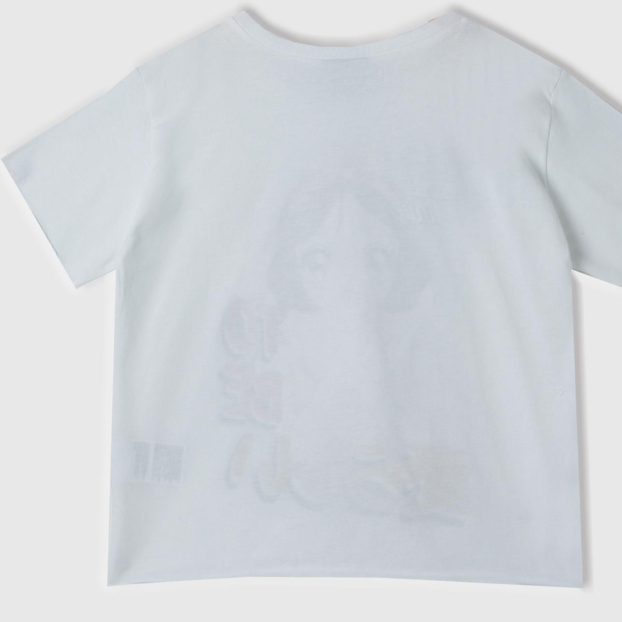 Kız Çocuk Beyaz Önü Pamuk Prenses Baskılı T-Shirt