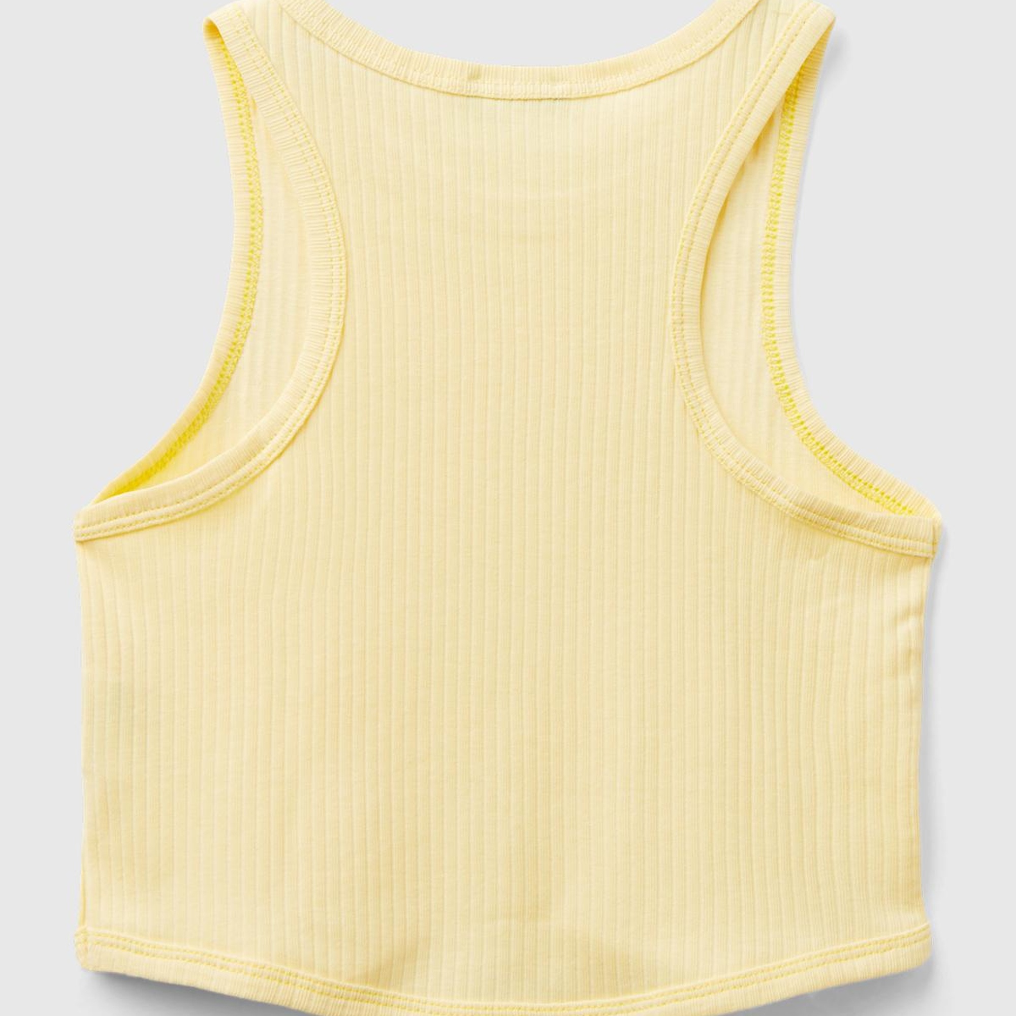 Kız Çocuk Sarı Fitilli Crop Atlet