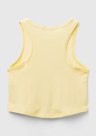  Kız Çocuk Sarı Fitilli Crop Atlet