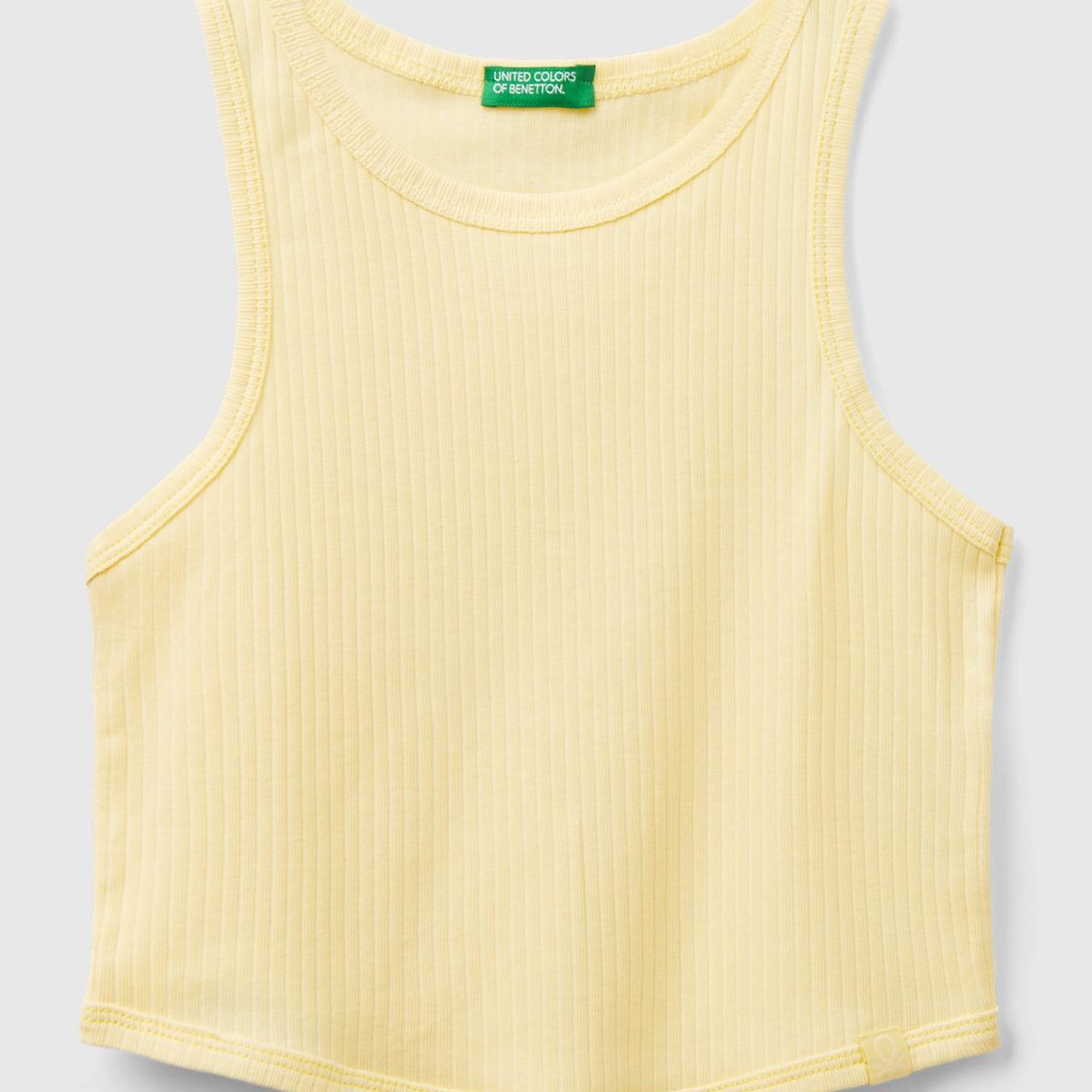 Kız Çocuk Sarı Fitilli Crop Atlet