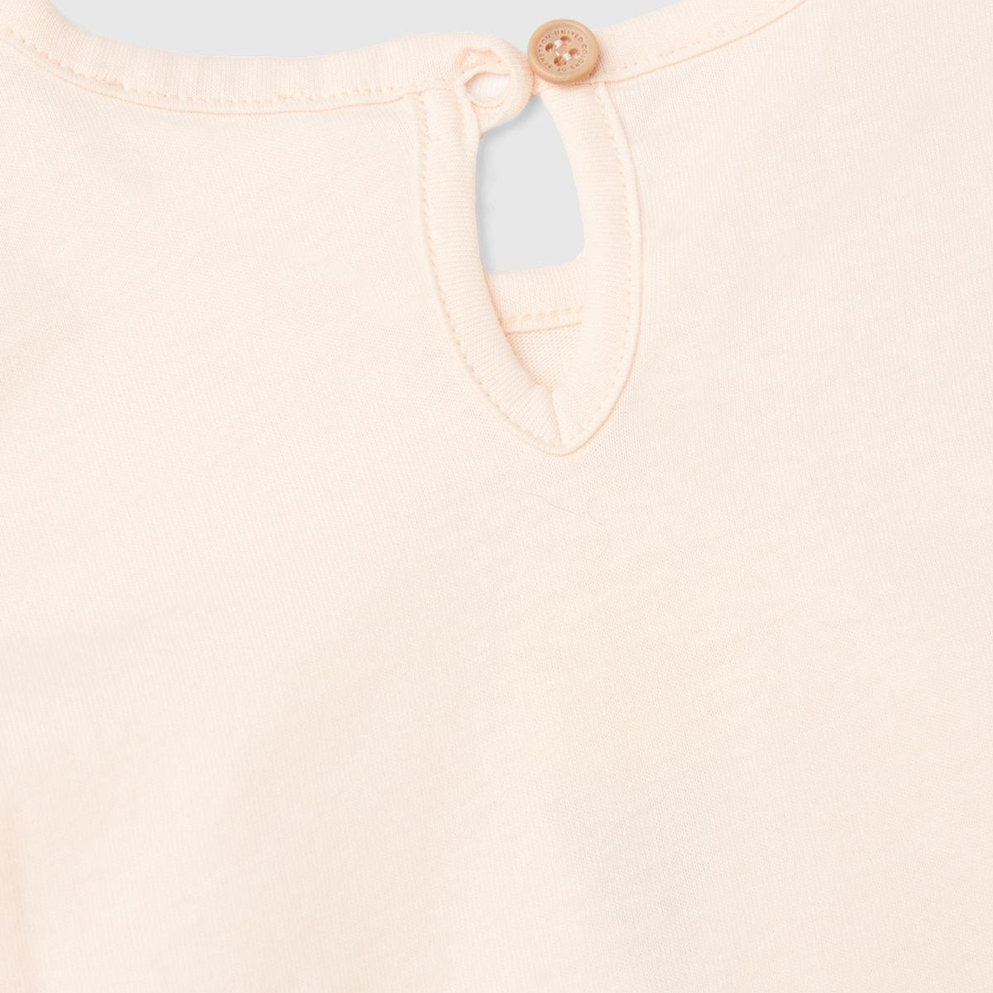 Bebek Pudra Önü Grafik Baskılı Kolları Pileli Dekoratif Düğmeli T-Shirt