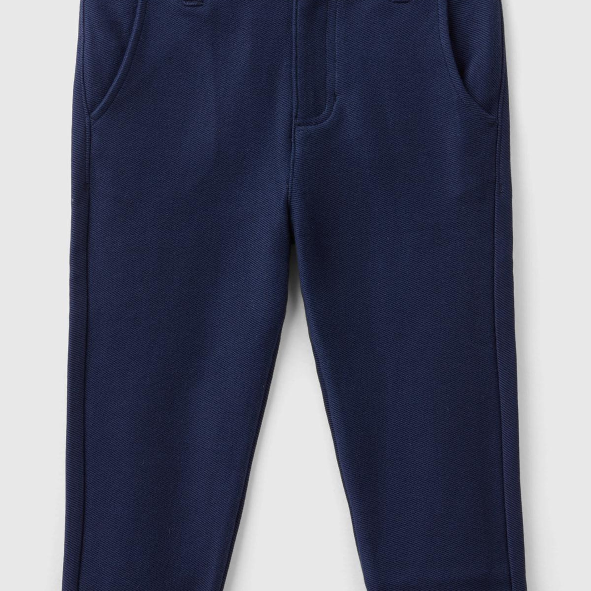 Erkek Çocuk Lacivert Arka Cebi Logo İşlemeli Biyeli Cep Detaylı Pantolon