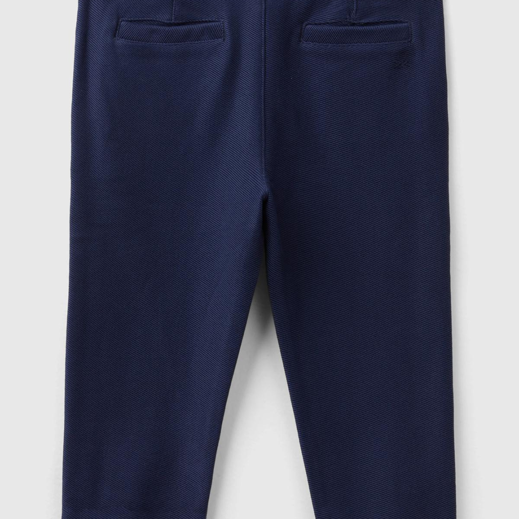 Erkek Çocuk Lacivert Arka Cebi Logo İşlemeli Biyeli Cep Detaylı Pantolon