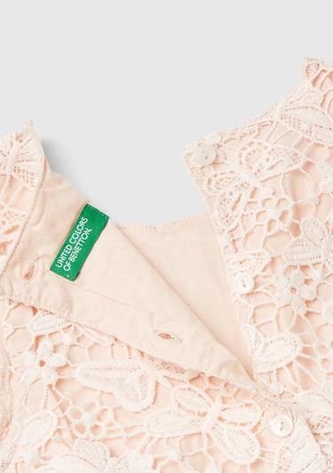  Kız Çocuk Toz Pembe Pileli ve Tül Etekli Kelebek Kol Elbise