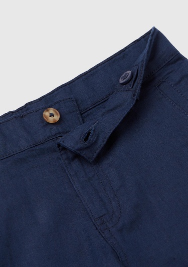  Erkek Çocuk Lacivert 2 Cepli Kısa Bermuda Şort