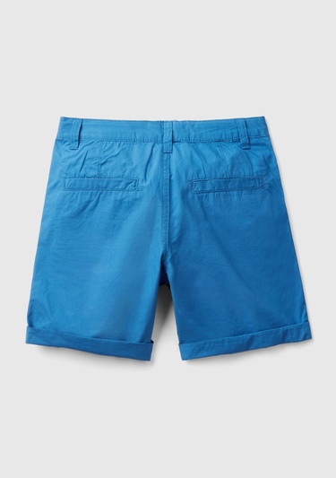  Erkek Çocuk Saks Mavi Chino Bermuda Şort