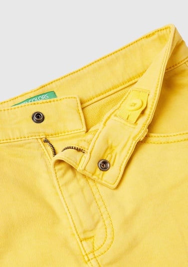  Erkek Çocuk Neon Sarı Bermuda Şort