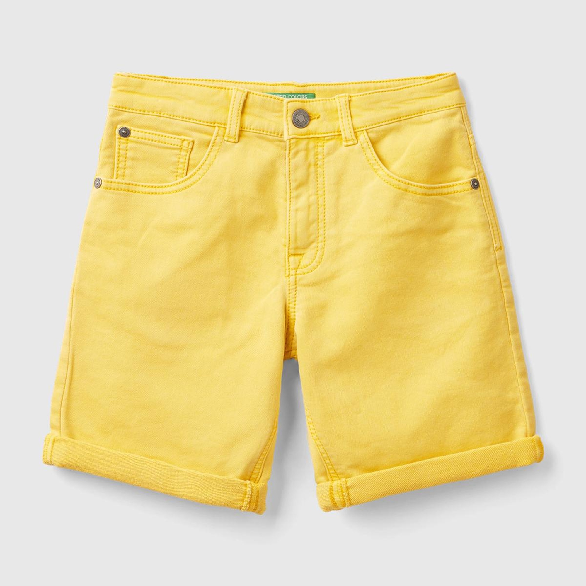 Erkek Çocuk Neon Sarı Bermuda Şort