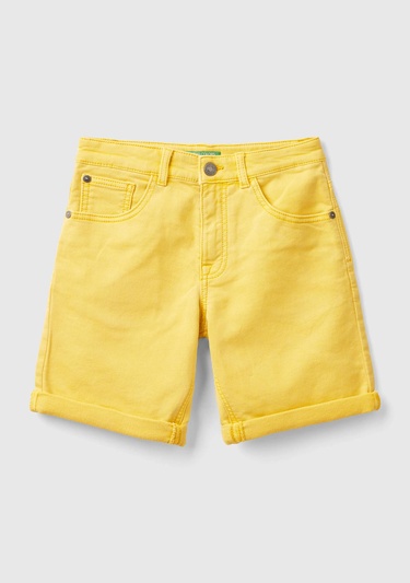  Erkek Çocuk Neon Sarı Bermuda Şort