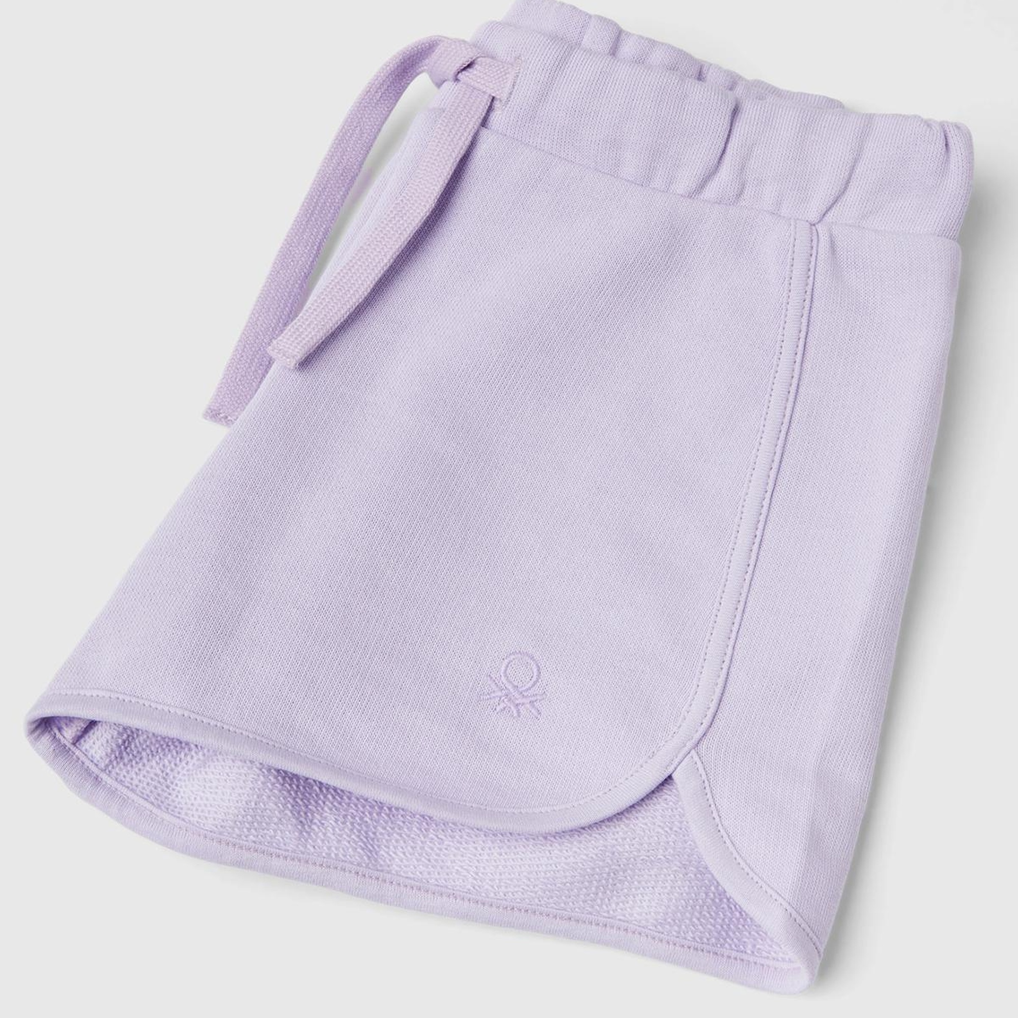 Kız Çocuk Lila Logolu Sweat Şort