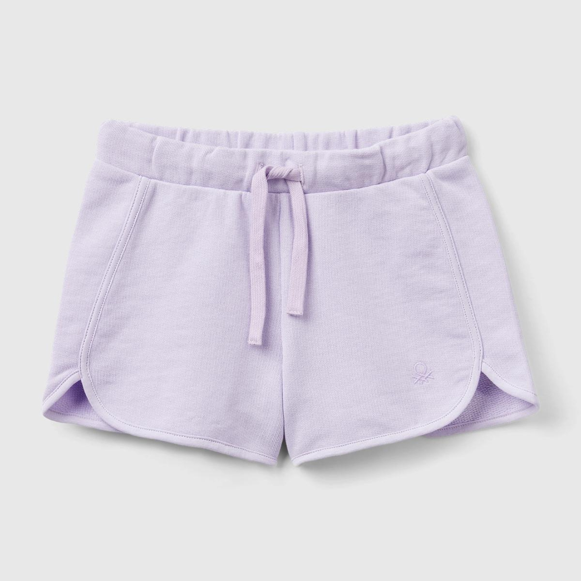 Kız Çocuk Lila Logolu Sweat Şort