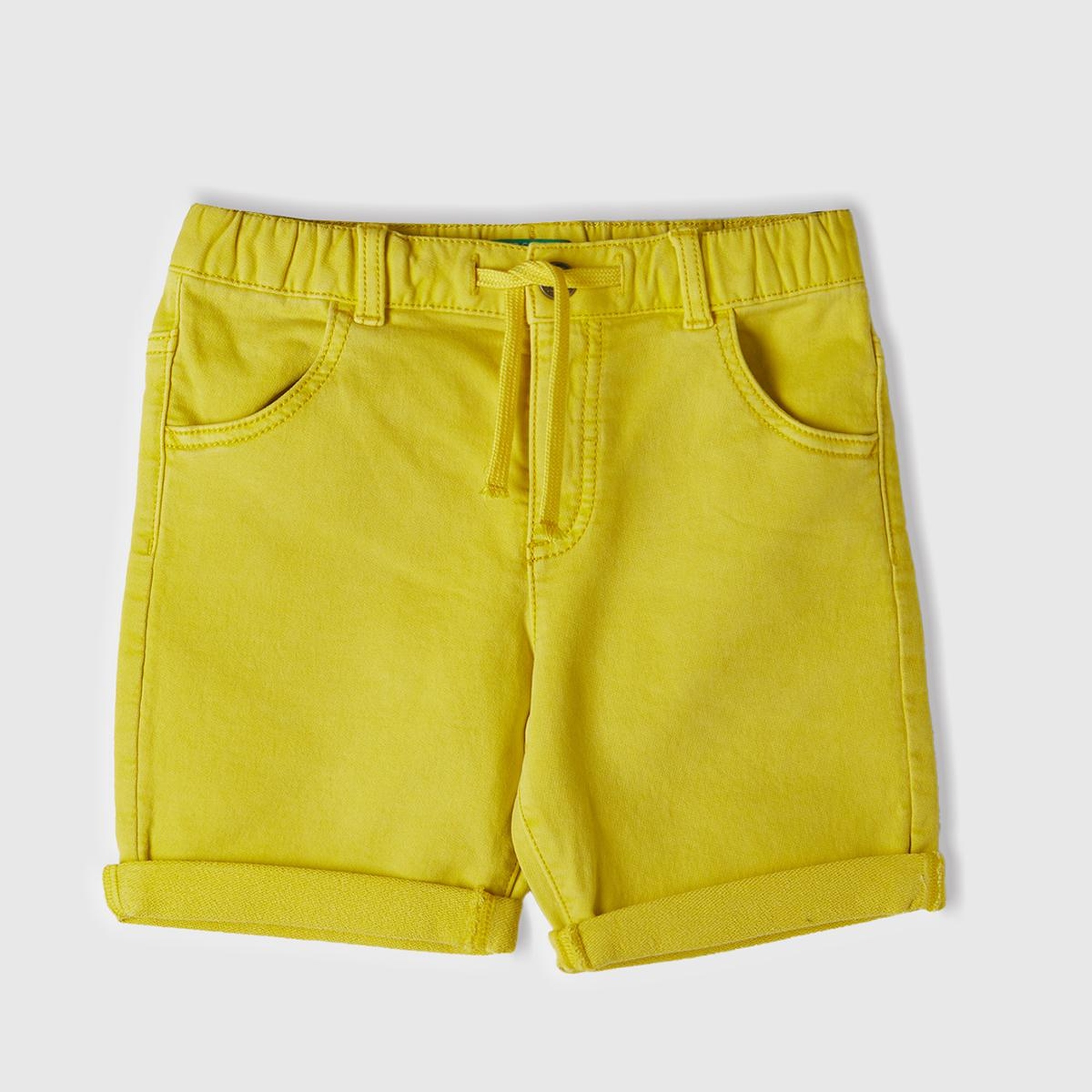 Erkek Çocuk Neon Sarı Bermuda Şort