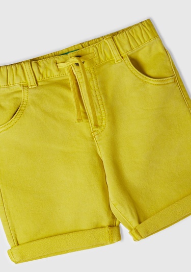  Erkek Çocuk Neon Sarı Bermuda Şort
