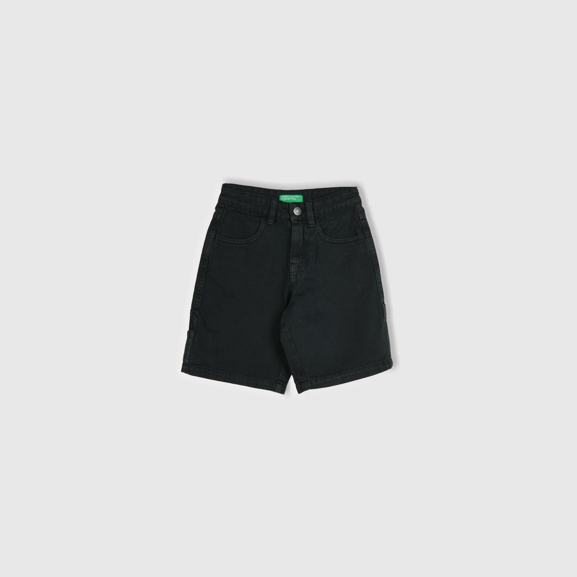 Erkek Çocuk Siyah Denim Bermuda Şort