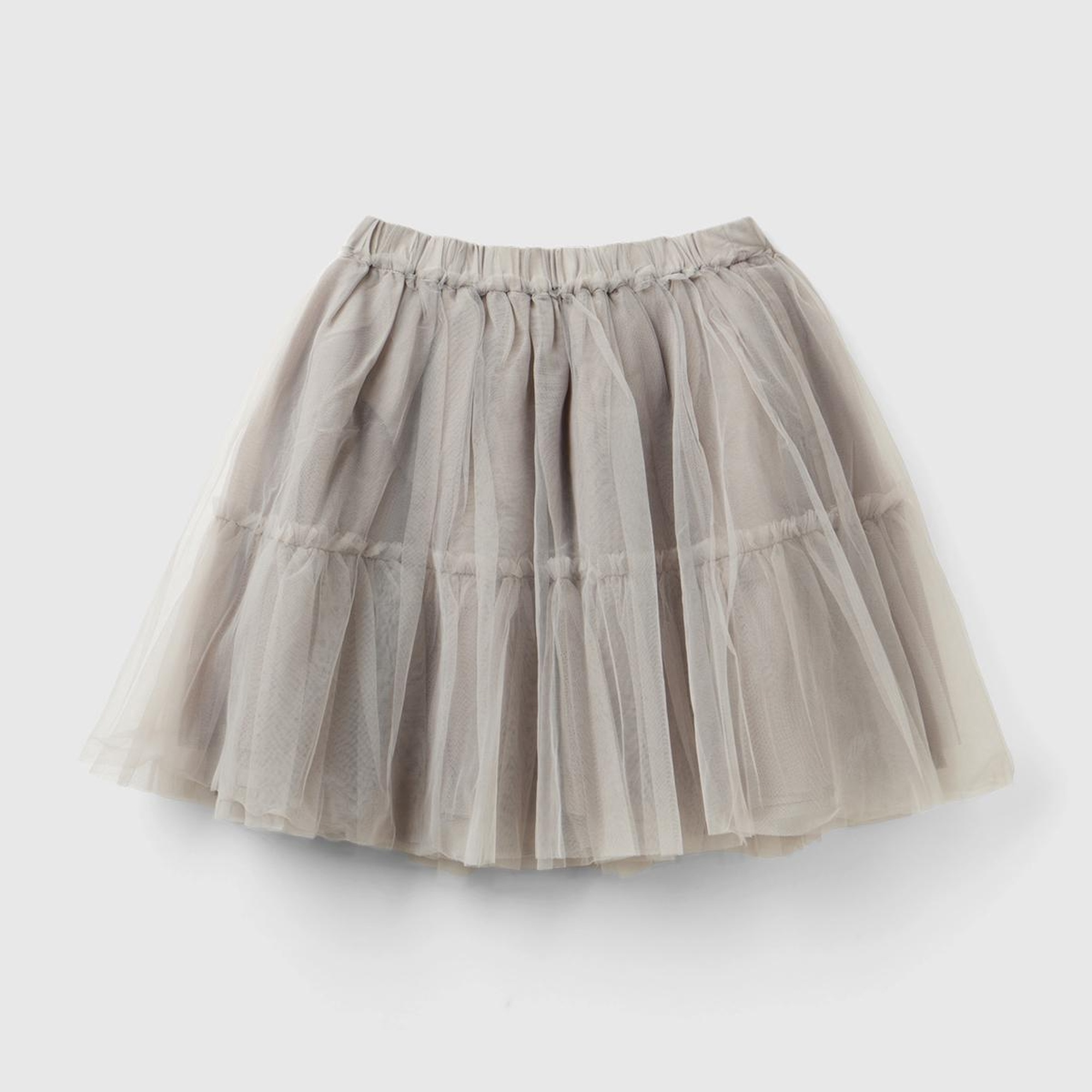 Kız Çocuk Füme İç Astarlı Kloş Tül Etek