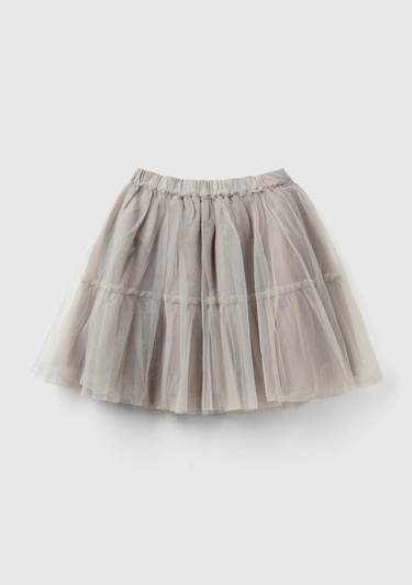  Kız Çocuk Füme İç Astarlı Kloş Tül Etek