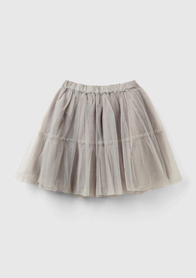  Kız Çocuk Füme İç Astarlı Kloş Tül Etek