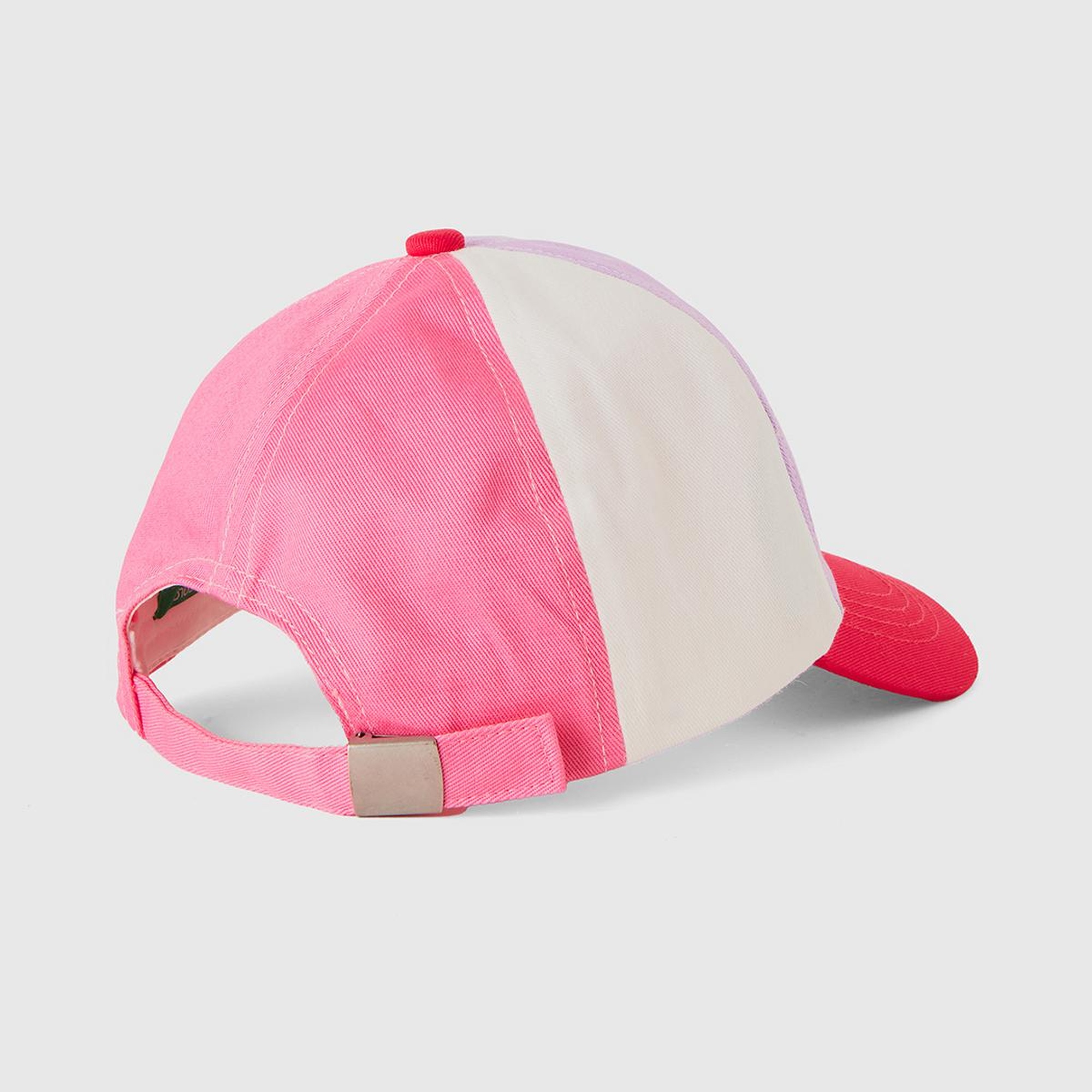 Erkek Çocuk Fuşya Önü Logo İşlemeli Çok Renkli Metal Tokalı Kep Şapka