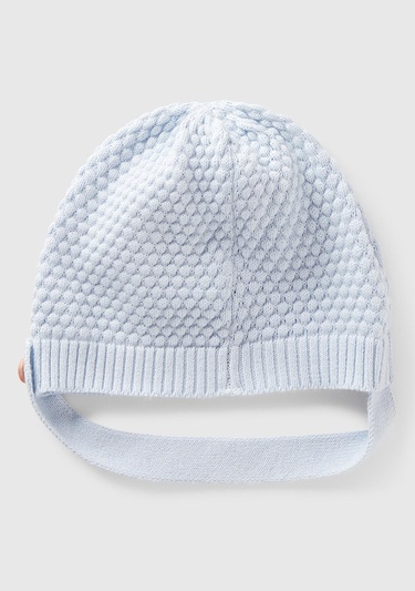  Bebek Toz Mavi 3D Dikişli İpli ve Düğmeli Şapka