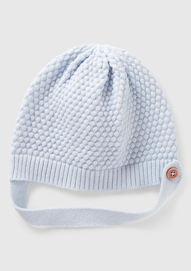  Bebek Toz Mavi 3D Dikişli İpli ve Düğmeli Şapka