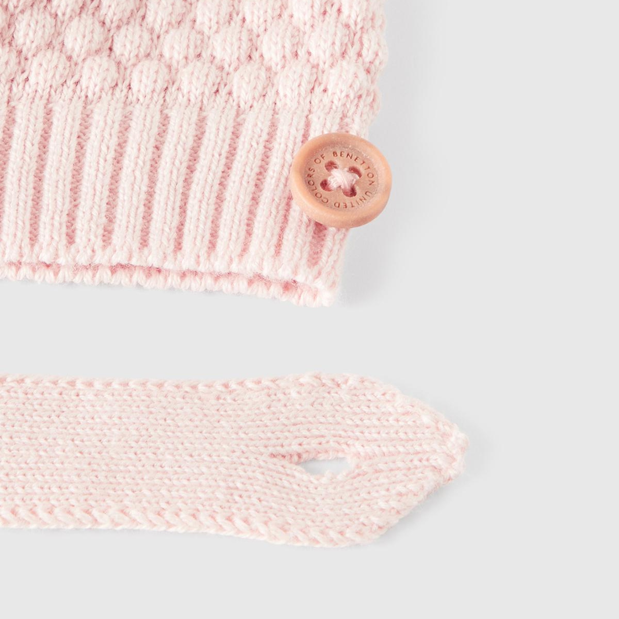 Bebek Toz Pembe 3D Dikişli İpli ve Düğmeli Şapka