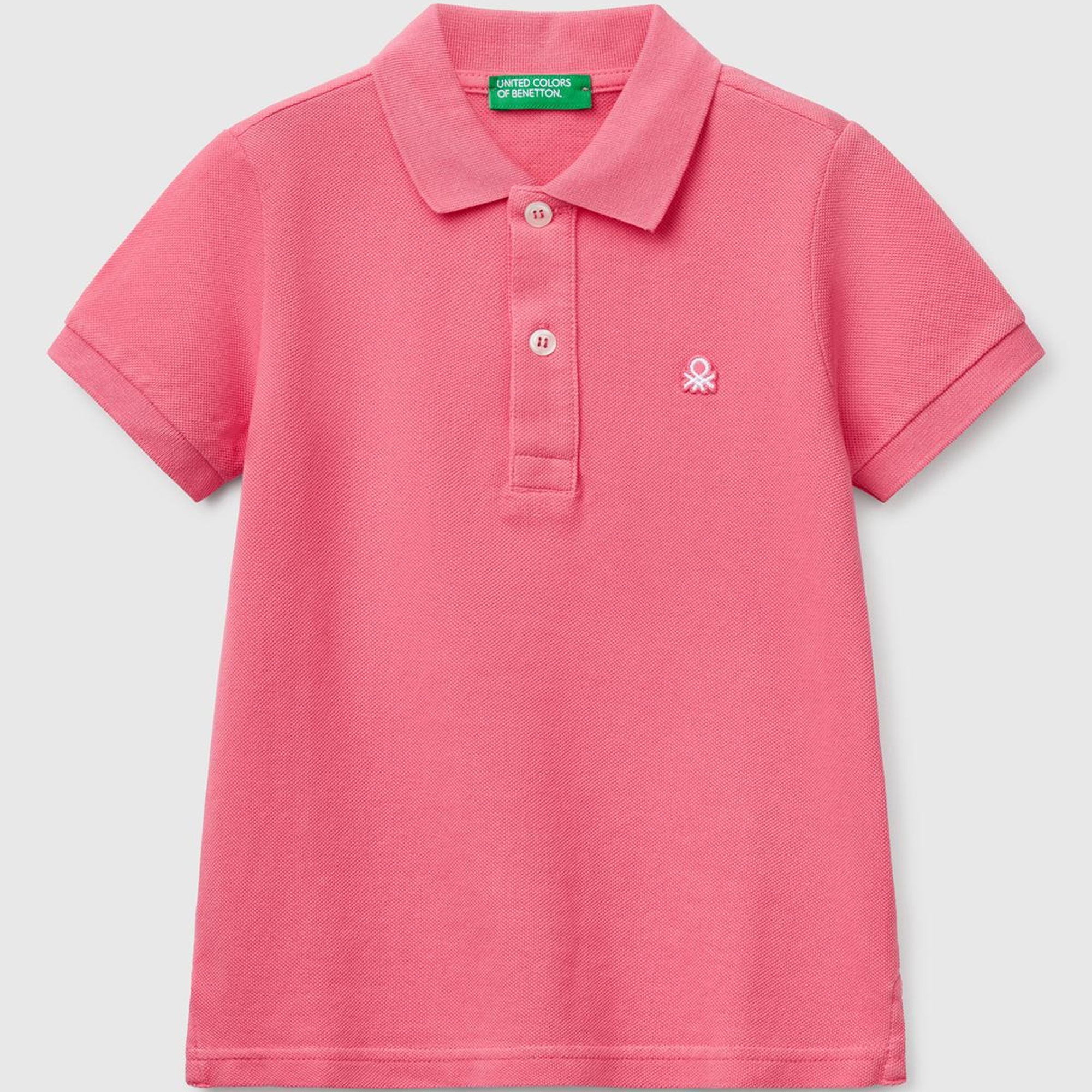 Erkek Çocuk Fuşya Logolu Pike Polo T-Shirt