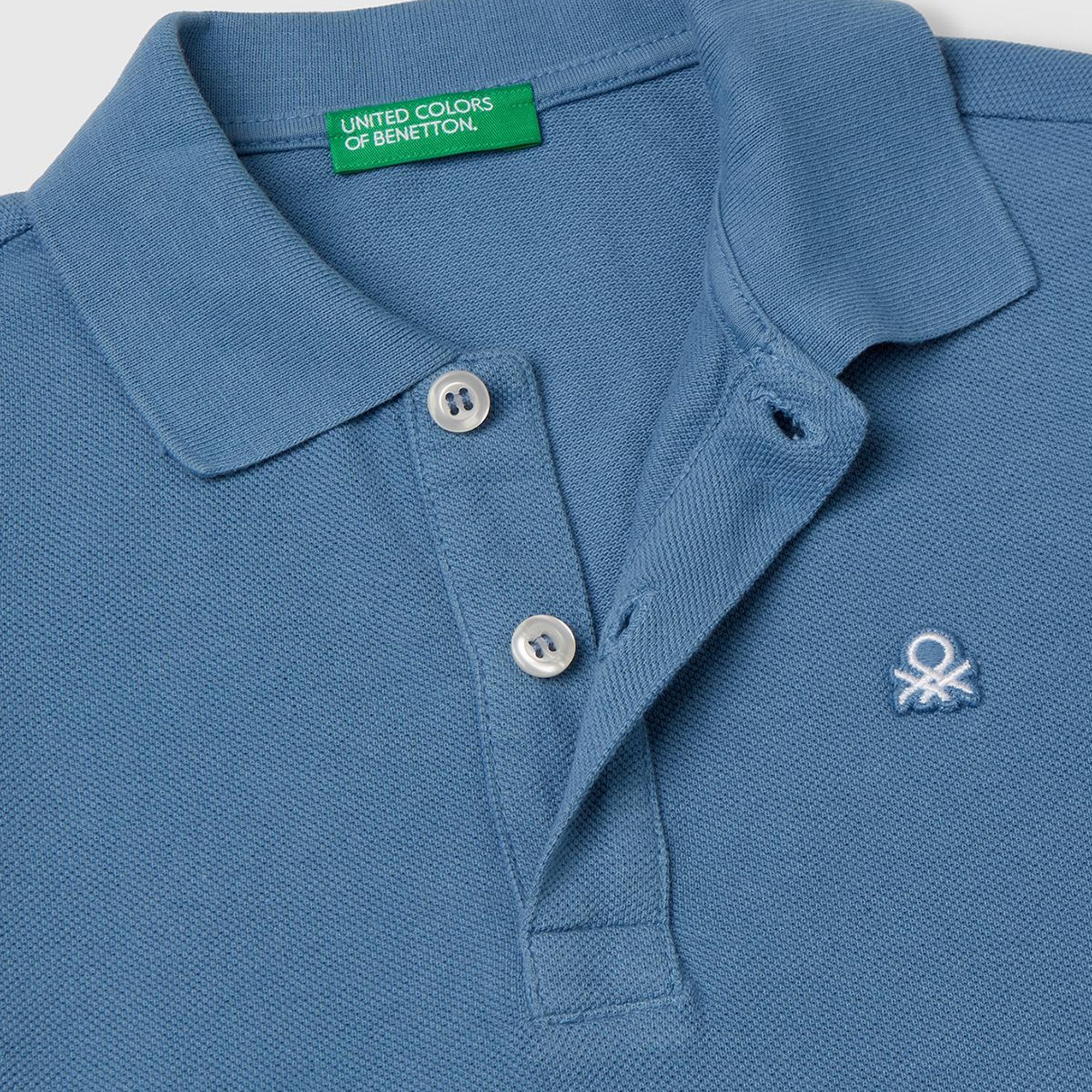 Erkek Çocuk Havacı Mavi Logolu Pike Polo T-Shirt