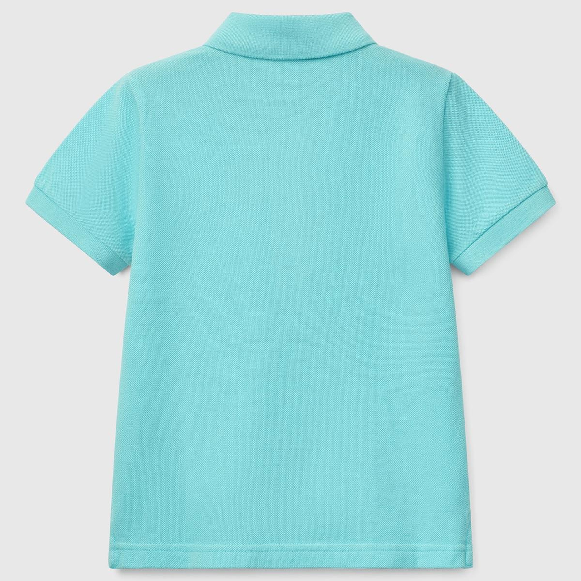 Erkek Çocuk Su Yeşili Logolu Pike Polo T-Shirt