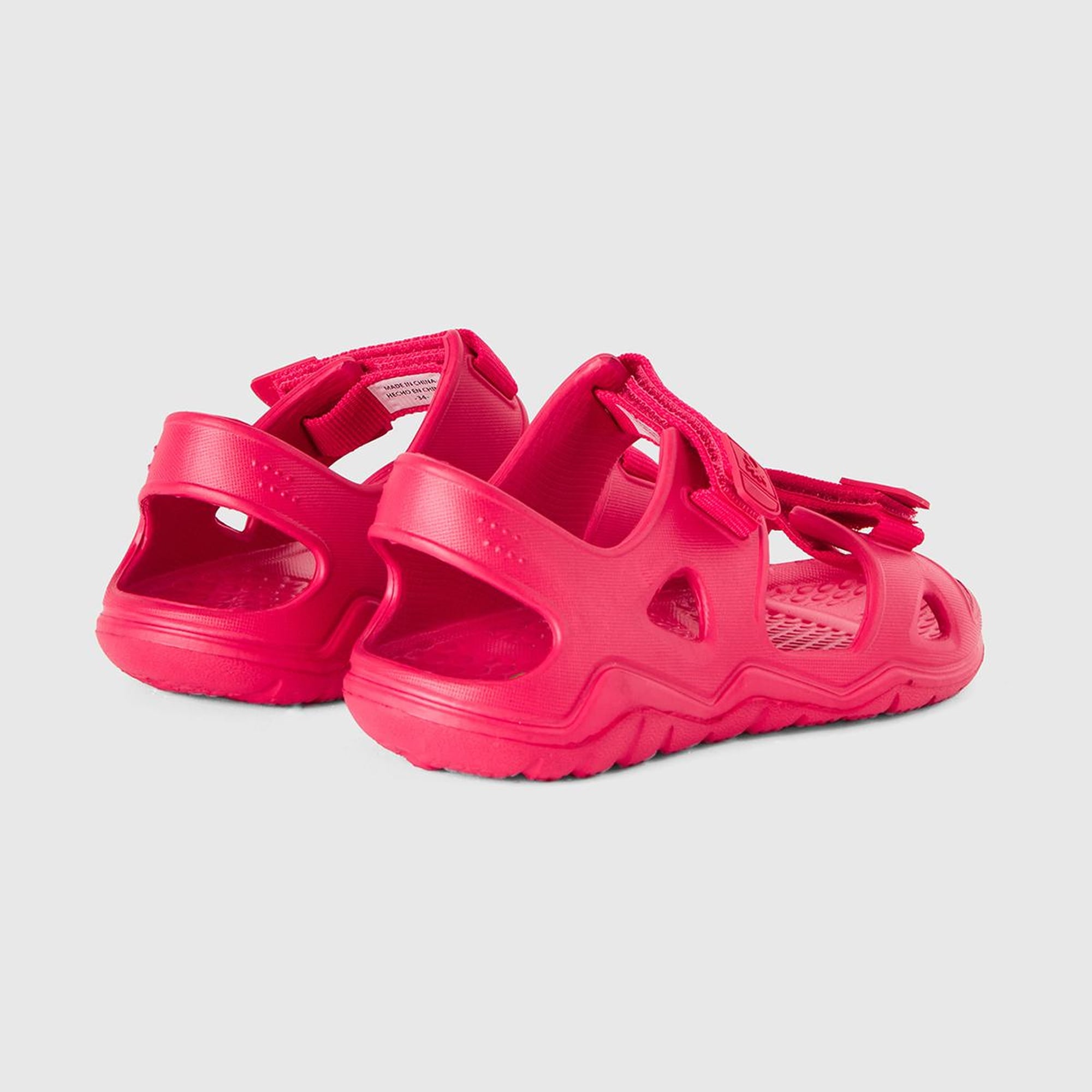 Erkek Çocuk Fuşya Tek Renk Çift Bantlı Eva Taban Sandalet