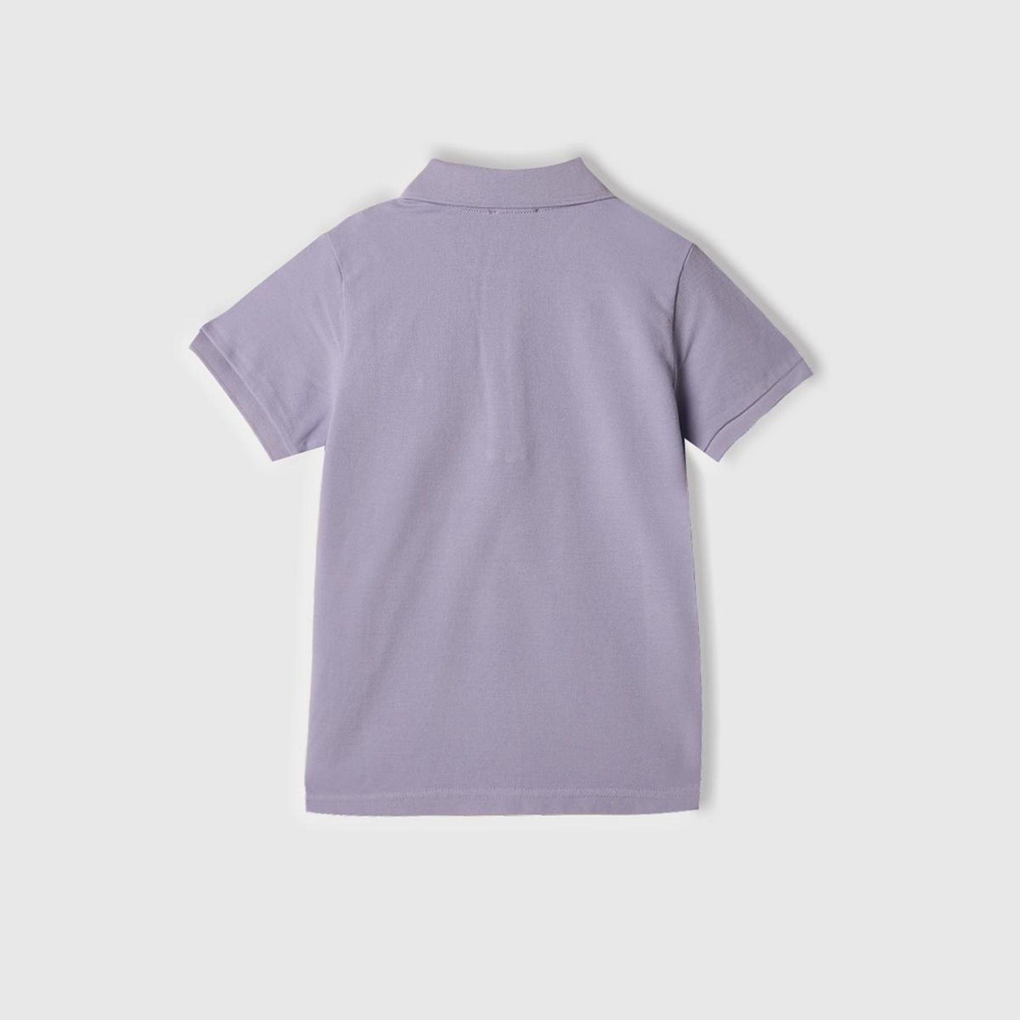 Erkek Çocuk Mor Logolu Pike Polo T-Shirt