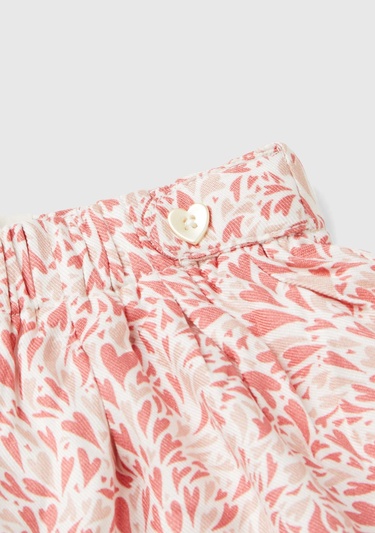  Bebek Pembe Beli Büzgülü Toka Detaylı Pileli Şort Etek