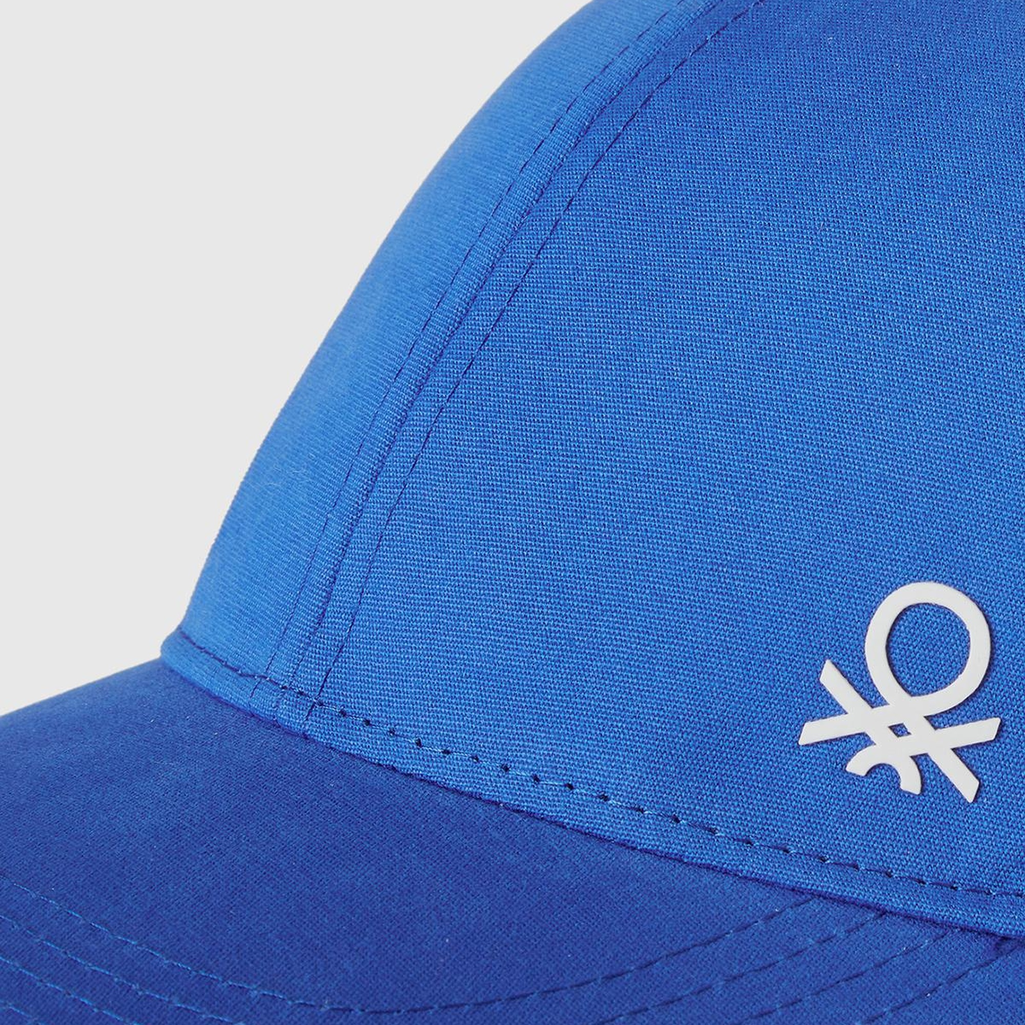 Erkek Çocuk Saks Mavi Önü Logo İşlemeli Ayarlanabilir Kep Şapka