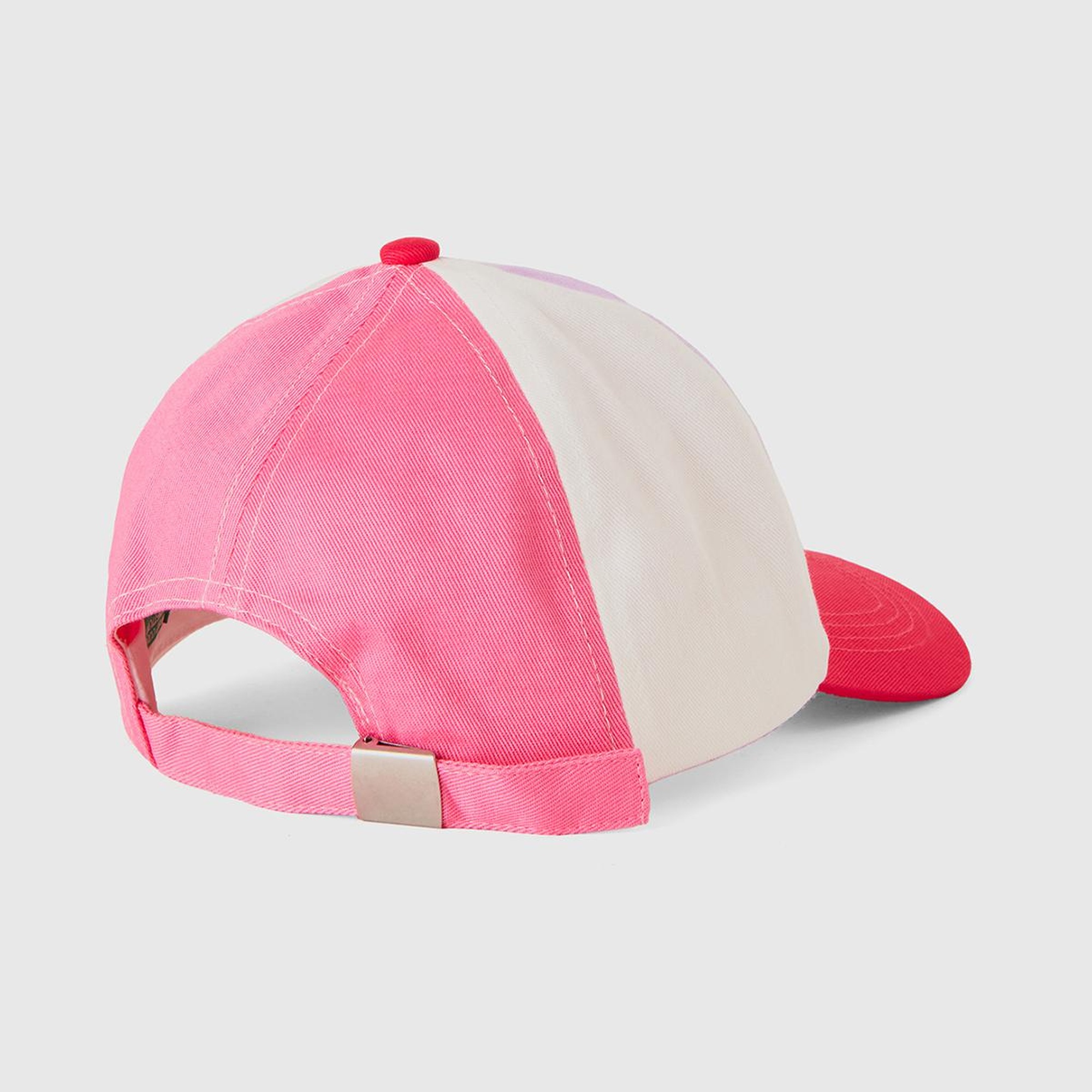Erkek Çocuk Fuşya Önü Logo İşlemeli Çok Renkli Arkası Metal Tokalı Kep Şapka