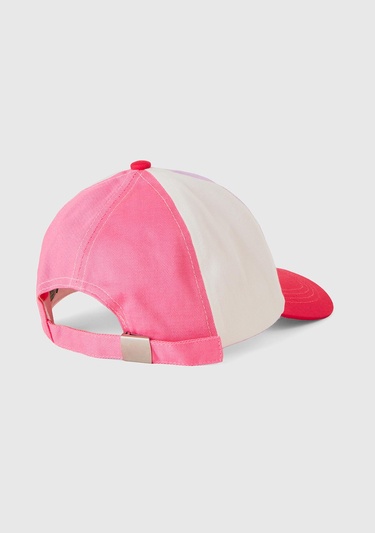  Erkek Çocuk Fuşya Önü Logo İşlemeli Çok Renkli Arkası Metal Tokalı Kep Şapka