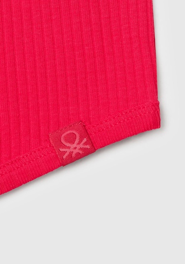  Kız Çocuk Fuşya Fitilli Crop Atlet