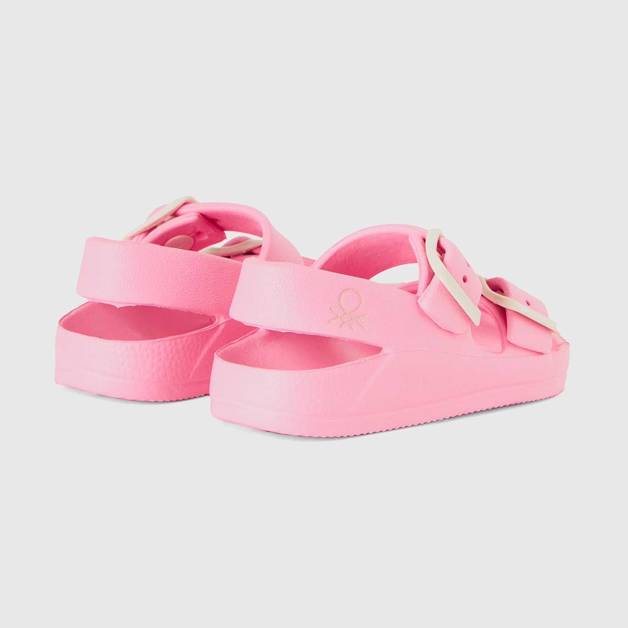 Erkek Çocuk Pembe Logo Detaylı Çift Bantlı Ayarlanabilir Kemerli Sandalet