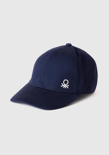  Erkek Çocuk Lacivert Önü Logo İşlemeli Tek Renkli Ayarlanabilir Kep Şapka